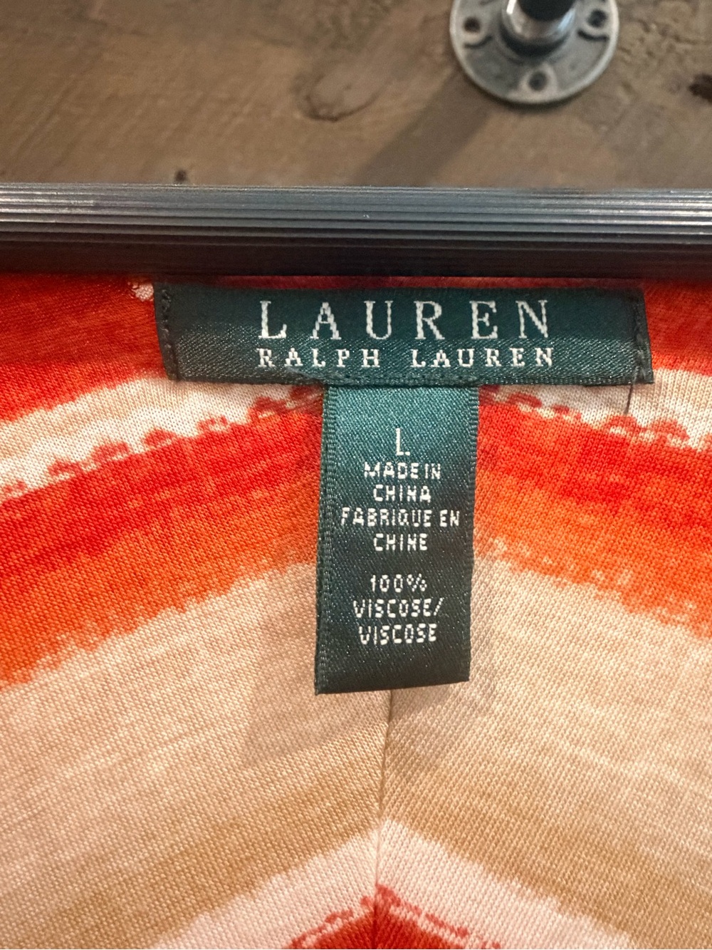 Ralph Lauren Striped V-Neck Maxi Dress - Orange, Cream & Teal - Picture 3 of 3